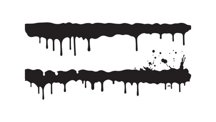 Black paint drips, grunge texture, distressed effect