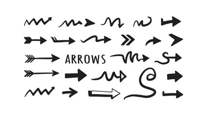 Hand-Drawn Arrows Collection for Navigation and Direction