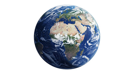 Highresolution Earth globe image showing continents and oceans world map global view plane
