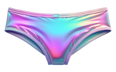 Underwear shimmer with rainbow of color and appear attractive