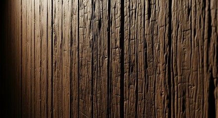 Fototapeta premium Rustic charm of aged wood paneling with deep grain and rich textural details