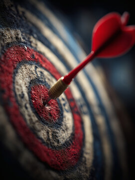 Close-up of a target with arrows