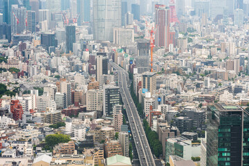 Fototapeta premium 渋谷スカイから見た東京の街並み
