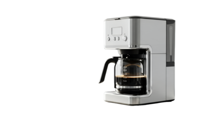 Modern Automatic Coffee Maker Brewing Fresh Coffee at Home
