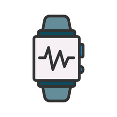 Fitness Tracker icon vector image. Suitable for mobile apps, web apps and print media.