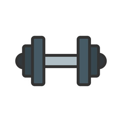 Dumbbell icon vector image. Suitable for mobile apps, web apps and print media.