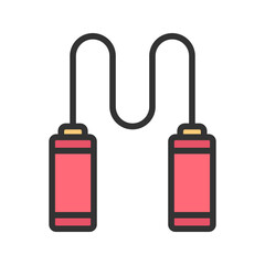 Jump Rope icon vector image. Suitable for mobile apps, web apps and print media.