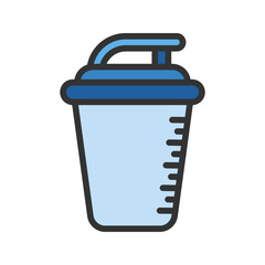 Protein Shaker icon vector image. Suitable for mobile apps, web apps and print media.