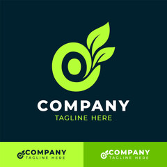 Leaf and flame style letter O logo design for eco friendly branding  
