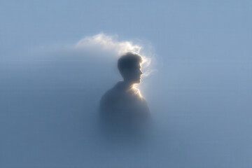 hologram of deceased relative symbolizing cherished memories radiates hope and peace