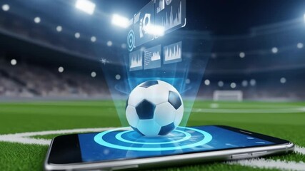 Futuristic Football: Mobile App Game Stats & Analysis on Smartphone - Powered by Adobe