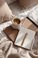 Home office image, work table, elegant woman, home work, aesthetic photography for social media