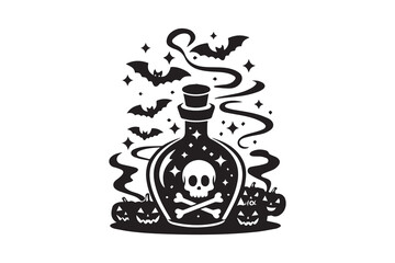 halloween potion illustration vector
