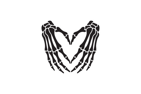 skeleton hands illustration vector