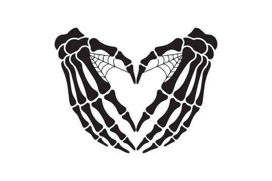 skeleton hands illustration vector