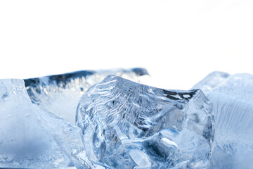 Obraz premium 氷の模様のアップを白背景で撮影23