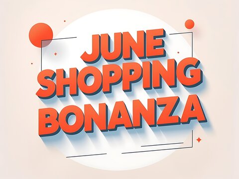 June shopping bonanza promotion graphic design.