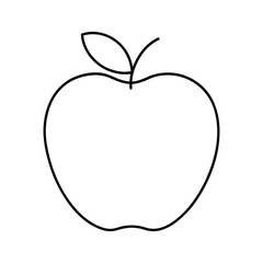 Hand-drawn apple outline vector with natural and organic feel. Ideal for eco-friendly and rustic designs.

