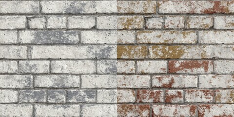Fototapeta premium Aged Brick Wall, Two Tones