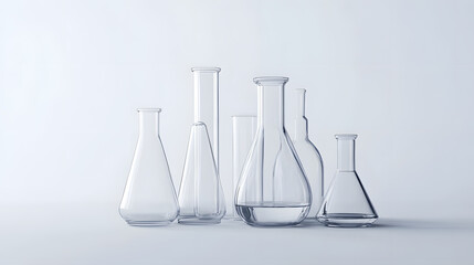 laboratory glassware with chemicals