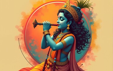 shree krishna typography images. High quality