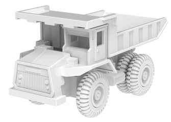 dump truck isolated on white background