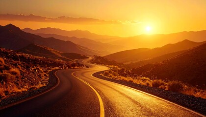 beautiful windy road going off into the endless distance 