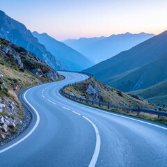 beautiful windy road going off into the endless distance 