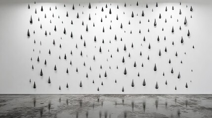 Obraz premium Abstract rain drops wall art