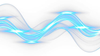 Fototapeta premium Smooth Curving Blue Light Stream