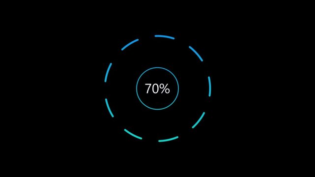 Percentage With Loading Progress Bar Animation &ndash; Smooth and Minimal UI Element for Websites, Apps, Dashboards and Digital Interfaces &ndash; 4K Loop Background Motion.