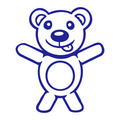 Bear Happy Smile Cute Teddy Friendly Comic Grizzly