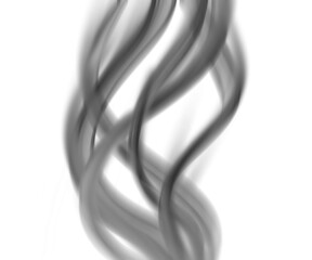 Chaotic vertical black smoke-like lines with slight transparency. Abstract flowing streaks resembling ink or mist on clear background.