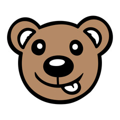 Bear Happy Smile Cute Teddy Friendly Comic Grizzly