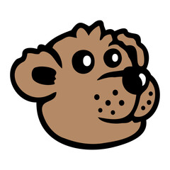 Bear Happy Smile Cute Teddy Friendly Comic Grizzly