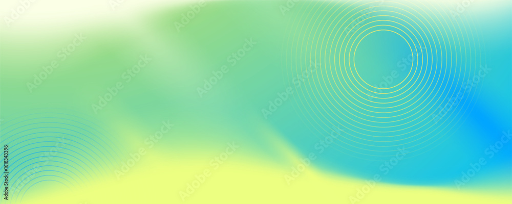 Wall mural abstract green background with swirling lines and modern vector design