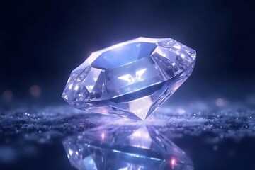 diamond on blue background