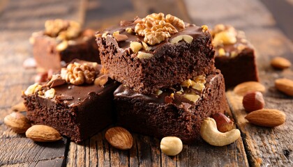 nutty chocolate brownie