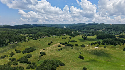 Aerial photography of grassland natural scenery