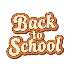 Fototapeta premium Retro style back to school text design
