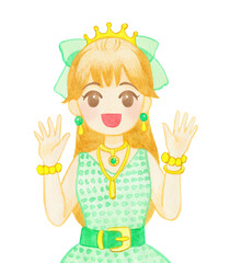 ゴージャスなドレスの女性02