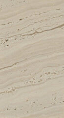 Obraz premium Beige Travertine Stone Texture with Horizontal Veins and Small Cavities