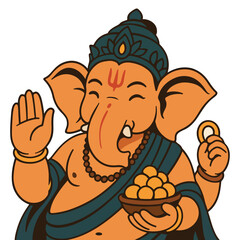 Lord ganesh  vector illustration