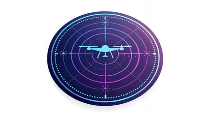 Drone Tracking Radar Interface Graphic Design