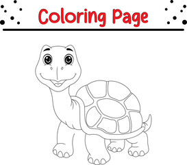  Turtle Coloring Page for kids. Sea animal coloring book page