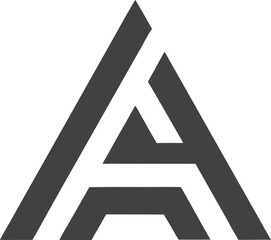 Letter A logo design, modern monogram vector icon, minimal corporate identity symbol, bold geometric branding element, stylish alphabet graphic for business and tech illustration