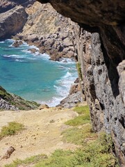 Obraz premium Versteckte kleine Bucht an der Algarveküste