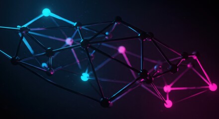 Abstract geometric pattern, interconnected lines, glowing accents, dark sophisticated tones, futuristic.