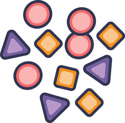 Abstract representation of various inflammatory cytokines. Symbolizes the complex signaling network of molecules like interleukins and TNF in the immune response and inflammation.