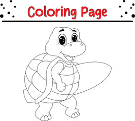 Sea Turtle Coloring Page for kids